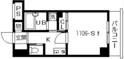 スカイコート本郷東大前壱番館 1106号室 間取り図