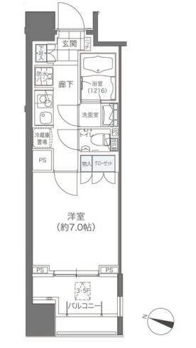 メゾンカルム本郷 404号室 間取り図
