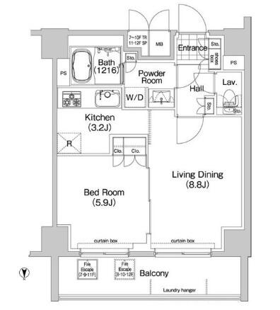 コンフォリア春日富坂 907号室 間取り図