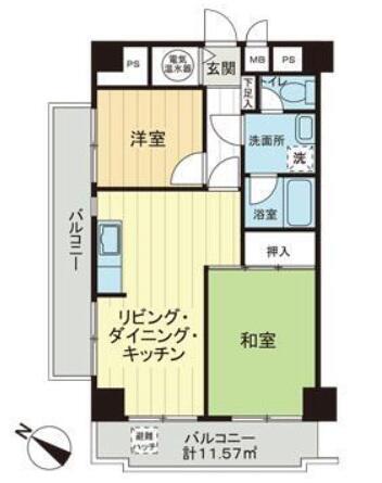 ライオンズプラザお茶の水 1101号室 間取り図