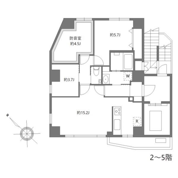 ラチューン文京小石川 201号室 間取り図