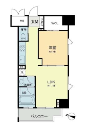 ベルファース本郷弓町 506号室 間取り図