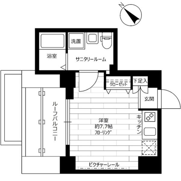 ステージファースト神楽坂 405号室 間取り図