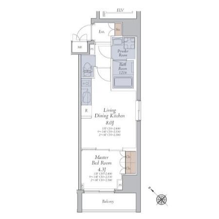 HAYANO Residence 大塚 301号室 間取り図