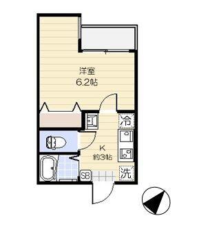 インスパーク本駒込 203号室 間取り図
