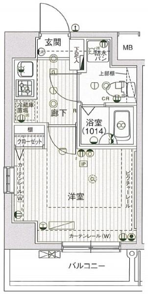 クレアシオン後楽園 505号室 間取り図