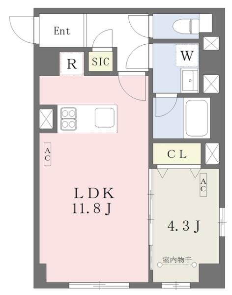 グランジット本郷壱岐坂 401号室 間取り図