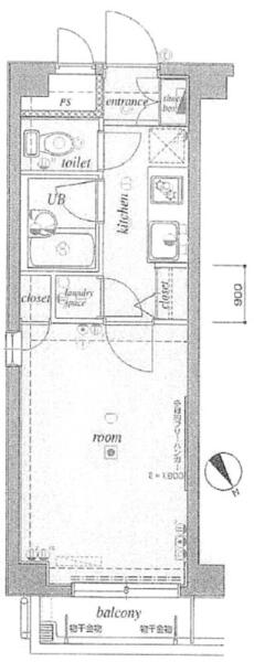 サンテミリオン小石川後楽園 408号室 間取り図