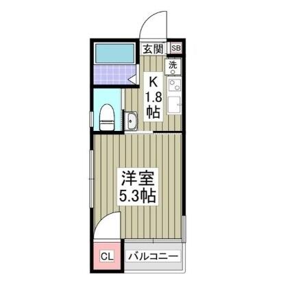 ロイヤルクレスト弥生 2C 間取り図