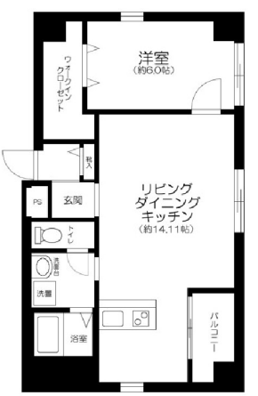 グレース茗荷谷 701号室 間取り図