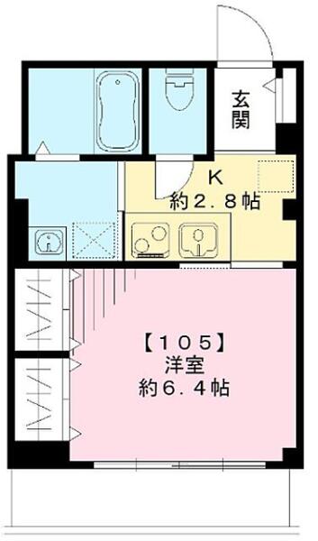 レイレ ラヴィ 105号室 間取り図