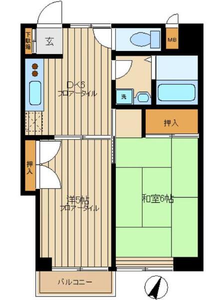 グローリア後楽園 1102号室 間取り図