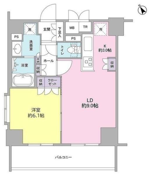 コンフォリア春日富坂 901号室 間取り図