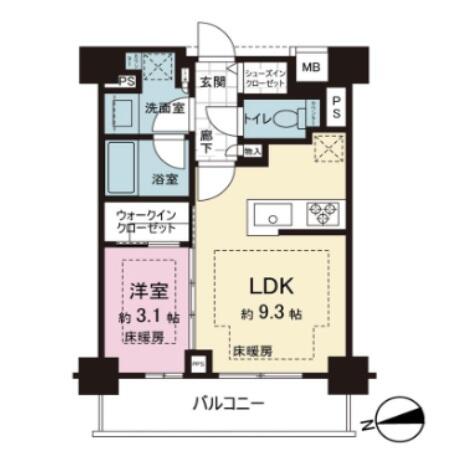 ピアース神楽坂テラス 305号室 間取り図