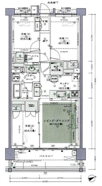 インペリアルガーデン 4F 間取り図