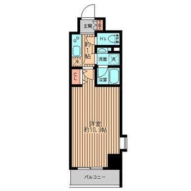 レガーロ御茶ノ水II 1107号室 間取り図