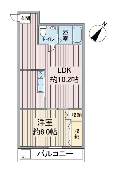 KDビル 202号室 間取り図