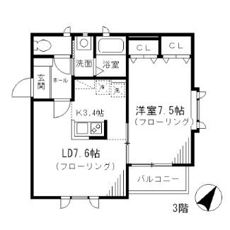 ドルフベルク大塚 301号室 間取り図
