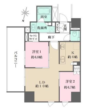 プラウド本郷ヒルトップ 407号室 間取り図
